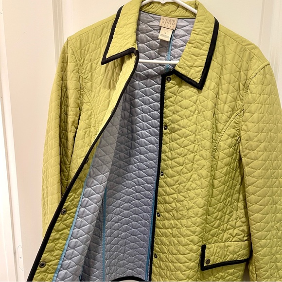 Sigrid Olsen Quilted Jacket Women’s Size L - Spring Colors Sweet Pea & Sky Blue - Picture 7 of 12